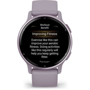 Garmin 010-02862-13 Vivoactive 5 Smartwatch Metallic Orchid Aluminum Bezel With Orchid Case and Silicone Band