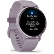 Garmin 010-02862-13 Vivoactive 5 Smartwatch Metallic Orchid Aluminum Bezel With Orchid Case and Silicone Band