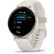 Garmin 010-02862-11 Vivoactive 5 Smartwatch Cream Gold Aluminum Bezel With Ivory Case and Silicone Band
