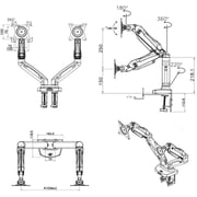 NB Dual Monitor Desk Mount Black