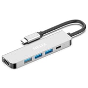 Helix 5-In-1 USB-C Hub 163mm Silver
