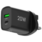 Helix Dual Port Wall Charger Black