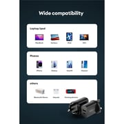 Helix Dual Port Wall Charger Black