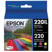 Epson 220/220XL Ink Cartridges High Capacity and Standard Capacity 4-Pack - T220XL-BCS