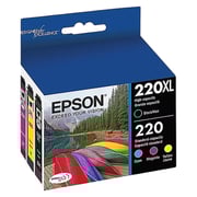 Epson 220/220XL Ink Cartridges High Capacity and Standard Capacity 4-Pack - T220XL-BCS