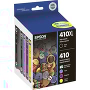 Epson 410/410XL High-Yield and Standard Capacity Ink Cartridges 5 Pack - T410XL-BCS