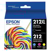 Epson 212XL High-Yield Capacity Ink Cartridges 4-Pack - T212XL-BCS