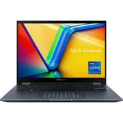 Asus Vivobook S 14 Flip 2-in-1 (2022) Laptop - 12th Gen / Intel Core i7-12700H / 14inch WUXGA / 512GB SSD / 16GB RAM / Shared Intel Iris Xe Graphics / English & Arabic Keyboard / Windows 11 Home / Quiet Blue / Middle East Version - [TP3402ZA-LZ409W]