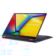 Asus Vivobook S 14 Flip 2-in-1 (2022) Laptop - 12th Gen / Intel Core i7-12700H / 14inch WUXGA / 512GB SSD / 16GB RAM / Shared Intel Iris Xe Graphics / English & Arabic Keyboard / Windows 11 Home / Quiet Blue / Middle East Version - [TP3402ZA-LZ409W]