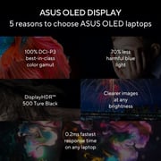 Asus Zenbook 14 Flip OLED 2-in-1 (2023) Laptop - 13th Gen / Intel Core i7-1360P / 14inch 2.8K / 1TB SSD / 16GB RAM / Shared Intel Iris Xe Graphics / Windows 11 Home / English & Arabic Keyboard / Ponder Blue / Middle East Version - [UP3404VA-OLEDI7B]