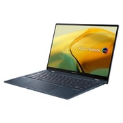 Asus Zenbook 14 Flip OLED 2-in-1 (2023) Laptop - 13th Gen / Intel Core i7-1360P / 14inch 2.8K / 1TB SSD / 16GB RAM / Shared Intel Iris Xe Graphics / Windows 11 Home / English & Arabic Keyboard / Ponder Blue / Middle East Version - [UP3404VA-OLEDI7B]