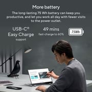 Asus Zenbook 14 Flip OLED 2-in-1 (2023) Laptop - 13th Gen / Intel Core i7-1360P / 14inch 2.8K / 1TB SSD / 16GB RAM / Shared Intel Iris Xe Graphics / Windows 11 Home / English & Arabic Keyboard / Ponder Blue / Middle East Version - [UP3404VA-OLEDI7B]