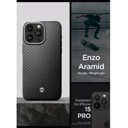 Spigen Enzo Aramid Fiber MagFit Case Matte Black iPhone 15 Pro