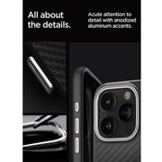 Spigen Enzo Aramid Fiber MagFit Case Matte Black iPhone 15 Pro