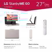 LG 27LX5QKNA.AMA StanbyME Go Briefcase Design Touch Screen 27inch