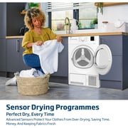 Beko 7kg Condenser Tumble Dryer, AquaWave Technology, Sensor Drying, White - DC7W