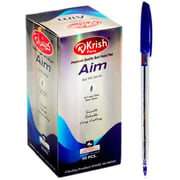 Krishna Pens 0.7mm Fine Ball Pen Blue 50pcs