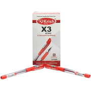 Krishna Pens 0.7mm Fine Ball Pen Red 50pcs