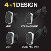 Scosche MagicMount 4-In-1 MagSafe Mobile Car Mount Black