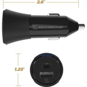 Scosche Powervolt Dual Port Car Charger Black