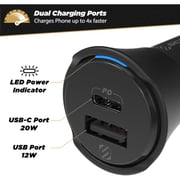 Scosche Powervolt Dual Port Car Charger Black