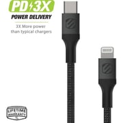 Scosche Strikeline USB-C To Lightning Cable 1.2m Black