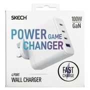 Skech Power Delivery 4 Port GaN Wall Charger 100W White