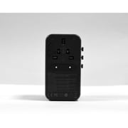 Travelmall 1 Pc GaN 4 Port 100W Travel Adaptor Black