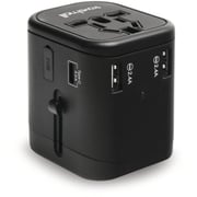 Travelmall 1 Pc 4 Port Travel Adaptor Black