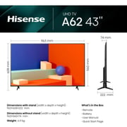 Hisense 43A62KS 4K UHD Smart Television 43inch (2023 Model)