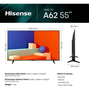 Hisense 55A62KS 4K UHD Smart Television 55inch (2023 Model)