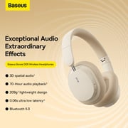 Baseus Bowie D05 NGTD020202 Wireless Over Ear Headphones Creamy White