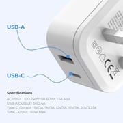 Blupebble 2-Port PD GaN Fast Charger White