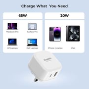 Blupebble 2-Port PD GaN Fast Charger White