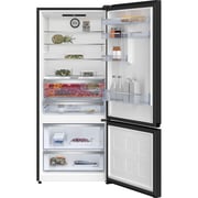 Beko No-Frost Refrigerator 590 Liter 2 Doors Bottom freezer, Digital, Inverter, Black - RCNE590E35ZB
