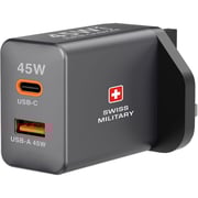 Swiss Military GaN Wall Charger 2m Black
