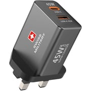 Swiss Military GaN Wall Charger 2m Black