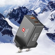 Swiss Military GaN Wall Charger 2m Black