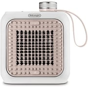 De'Longhi Capsule Desk HFX10B03.PK Ceramic Fan Heater, Quiet Mini Quick Heater, Safety Thermostat, Ideal for Desk and Travel, 360 Watt, Natural Pink