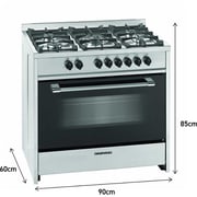 Daewoo 5 Burner Multifunction Gas Cooker DGE-S965HE