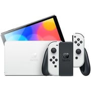 Nintendo Switch OLED Console 64GB White + Wolfenstein II Game + Into The Dead 2 Game + Death Mark Game