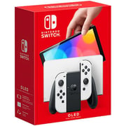 Nintendo Switch OLED Console 64GB White + Wolfenstein II Game + Into The Dead 2 Game + Death Mark Game