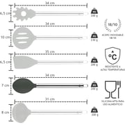 FAGOR Melier Solid Spoon Scoop Silicone With Stainless Steel Hand