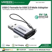 Ugreen USB-A To USB-C Female Adaptor Grey