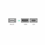 Ugreen Mini DP To HDMI And VGA Adapter Silver