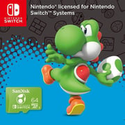 SanDisk Nintendo Micro SDXC UHS-I Card Yoshi 64GB Green SDSQXAO-064G-GN6ZN