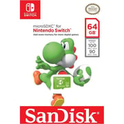 SanDisk Nintendo Micro SDXC UHS-I Card Yoshi 64GB Green SDSQXAO-064G-GN6ZN