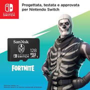 SanDisk Nintendo Fortnite Skull Trooper MicroSD UHS I Card 128GB Black SDSQXAO-128G-GN6ZG