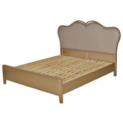 Gmax Wooden Bed With Soft Headboard 180x200 cm