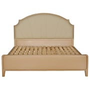 Gmax Wooden Bed With Soft Headboard 180x200 cm